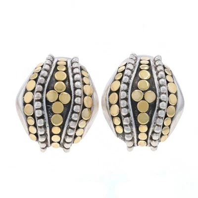 John Hardy Jaisalmer Large Stud Earrings - Sterling 925 Yellow Gold 18k Pierced - Image 1 of 4