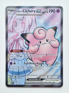 Lillie's Clefairy ex 195 Full Art Black Star Promo Pokemon Card - Near Mint - Picture 1 of 2