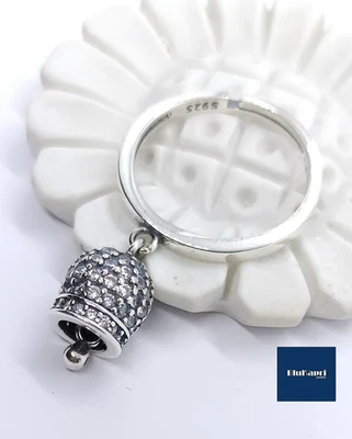 Anello con campanella capri  con zirconi bianchi  anello donna argento 925 - Immagine 1 di 4