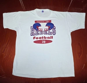 Camiseta De Colección Años 90 Vestavia Hills Rebels #38 High School Fútbol Alabama L Blanca - Imagen 1 de 8