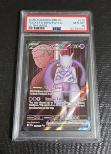 Pokémon TCG Team Rocket's Mewtwo EX Full Art Ultra Rare 213/182 PSA 10 - Picture 1 of 4