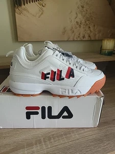 Fila Hombre Disruptor II Perspective Premium Tenis Zapatos Blanco Azul Marino Talla 13 - Imagen 1 de 9