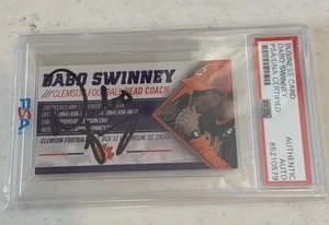Dabo Swinney Signed Autograph Auto Clemson Tigers Football Business Card PSA/DNA - Picture 1 of 2