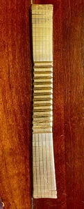 Vintage Herren Uhrenarmband 17 mm Bandanstöße GOLD Erweiterung gebogene Enden 5-3/4" lang 1/20 10k GF - Bild 1 von 6