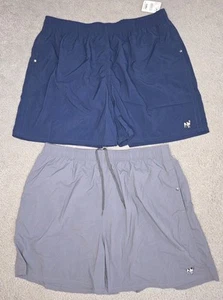 BIG DOGS Men 2X 2XL Swim Trunks Shorts Blue Drawstring Pockets Mesh Lined 2 PAIR - Picture 1 of 5