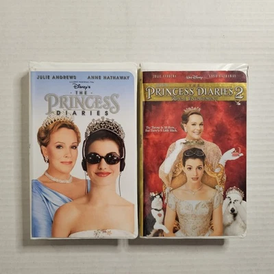 VHS - Lot of 2 - Disney - The Princess Diaries 1 & 2 Royal Engagement Clamshell - Image 1 of 4
