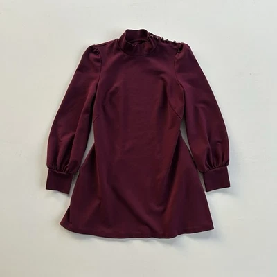 Vestido KATE SPADE Cuello Simulado Ponte Tejido Elástico Cereza Manga Larga Mujer Pequeño Foto 1 de 4