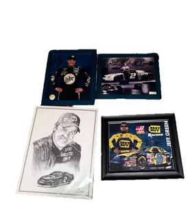 Nascar Rusty Wallace/Bobby Green Autogramm/Portrait Foto Lot (4) - Man Cave - Bild 1 von 12