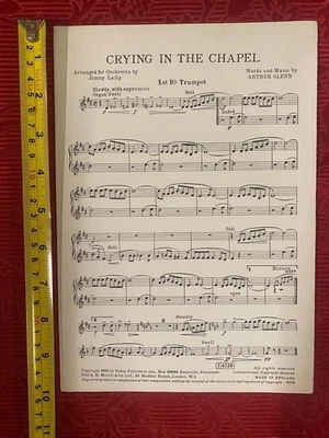 Sheet Music " Crying In The Chapel" For 1st Trumpet REF00062 - Image 1 of 2