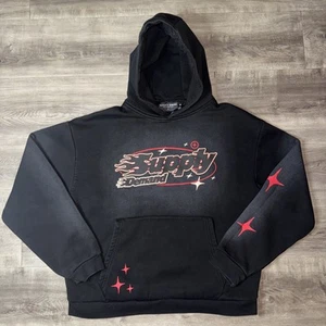 Supply And Demand New York City Hoodie Size Medium Black And Red Stars M - Picture 1 of 7