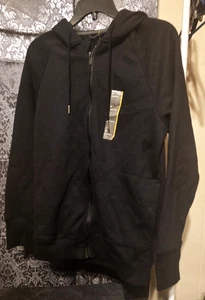 All in Motion-men's cotton/fleece full-zip black hoodie size small - Picture 1 of 6