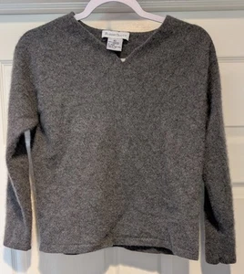 100% Cashmere Robert Scott Womens Gray Long Sleeve Super Soft Sweater Size XL - Picture 1 of 12