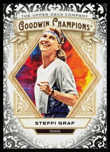 2025 Upper Deck Goodwin Champions Steffi Graf #11 CARD TENNIS Glossy Black - Picture 1 of 2
