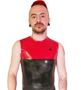 Herren Latex Rubber 2 Ton T-Shirt HANDMADE by Rubberpigs in UK Gay Fetisch - Bild 1 von 1