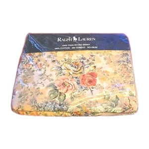 Vintage Ralph Lauren Brittany Rose Floral Twin Spannbettlaken - Bild 1 von 8