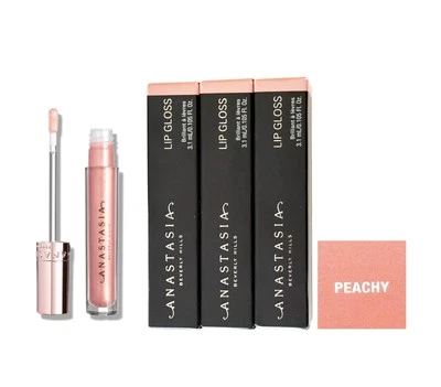 ANASTASIA Beverly Hills Lip Gloss Peachy Dazzling Golden Amber .105 Oz/3.1 mL x3 - Image 1 of 4