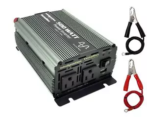 VertaMax PURE SINE WAVE 500 Watt (1000W Surge) 12V Power Inverter DC to AC Power - Picture 1 of 7