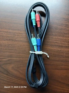 Component Video Cable  RCA 6 ft RGB, HDTV, DVD, VCR, Set of 3 -Brand New - Picture 1 of 1