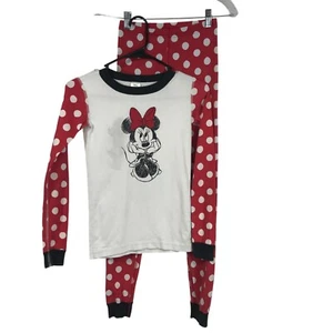 HANNA ANDERSSON - GIRLS 140 CM US 10 - RED & WHITE 2 PIECE DISNEY PAJAMA SET - Picture 1 of 12