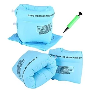 Arm Floaties Inflatable Swim Arm Bands Floater Sleeves Swimming Blue-4PCS - Picture 1 of 8