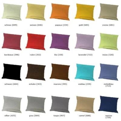 Kissenbezüge Mako-Jersey Baumwolle Kissenhüllen Kissenbezug Bellana 40x80 cm - Bild 1 von 2