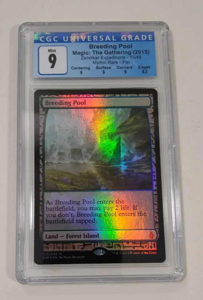 Breeding Pool Foil CGC Graded 9 MINT MTG Zendikar Expeditions NM Graded - Image 1 of 4