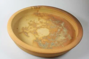 VINTAGE AUSTRALIAN STUDIO POTTERY HAND MADE STONE WARE LARGE CHARGER signed 'M' - Foto 1 di 5