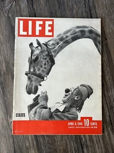 LIFE Magazine April 8,1946 Circus/Japanese Version of "Abraham Lincoln" - Picture 1 of 7