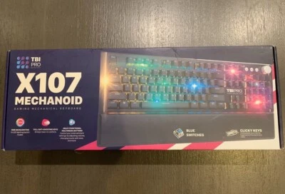 Mechanical Gaming Keyboard -TBI Pro X107 Mechanoid - Authentic Blue Switches - Image 1 of 4