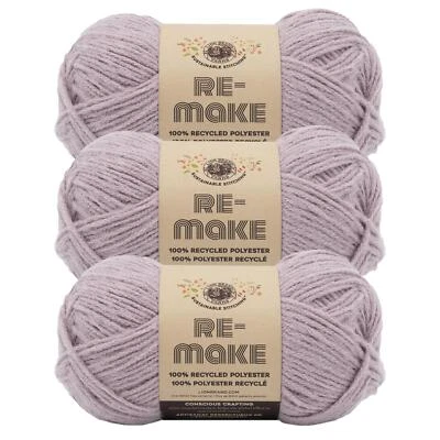 (3 Pack) Lion Brand Yarn Re-Make Recycled Worsted Yarn - Image 1 of 4