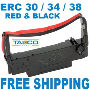 (36) EPSON ERC 30 / 34 / 38 COMPATIBLE BLACK & RED INK POS PRINTER RIBBONS *NEW* - Picture 1 of 1