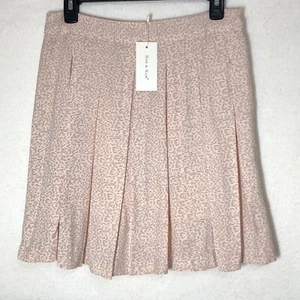 Neu mit Etikett Sim & Sam Damen Leopardenrock Größe Large Freizeit Plissee Sommer - Bild 1 von 11
