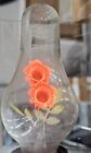 Ampoule vintage goutte de larmes forme fantaisie Aerolux néon florale double rose fonctionne 