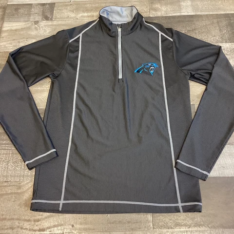 Carolina Panthers Shirt Mens Small  Antigua Long Sleeve Pullover 1/4 Zip NFL Cover