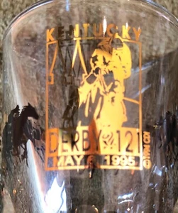 121 Kentucky Derby 1995 Horse Racing Shot Glass - Picture 1 of 5