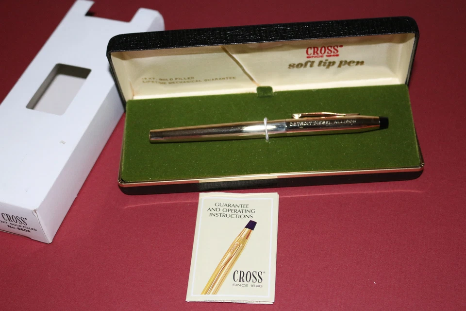 Nuevo de Lote Antiguo/Viejo Bolígrafo Cruz Lleno de Oro 12KT No.6604 Detroit Diesel Allison E Foto 1 de 3