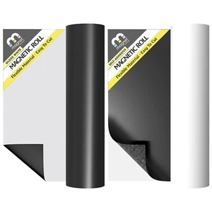 Magnetic Sheeting Sign Vinyl WHITE or ADHESIVE Magnet Rolls for Car Van Vehicle - Picture 1 of 33