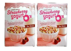Trader Joe’s Strawberry Yogurt O’s Cereal Low Sodium 12oz 340g (2 Boxes) - Picture 1 of 3