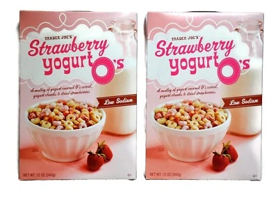 Trader Joe’s Strawberry Yogurt O’s Cereal Low Sodium 12oz 340g (2 Boxes) - Image 1 of 3