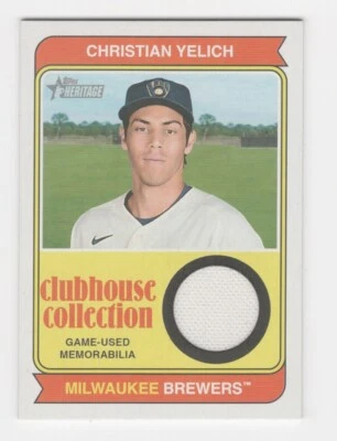 2023 TOPPS HERITAGE BASEBALL CLUBHOUSE COLLECTION CHRISTIAN YELICH JERSEY - Image 1 of 2