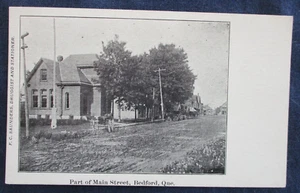 1900s Bedford Quebec Canada Main Street Postcard - Picture 1 of 2