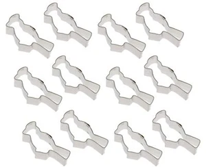 1 Dozen 12 Mini Cardinal Bird 2''  Cookie Cutters Party Favors Metal - Picture 1 of 8