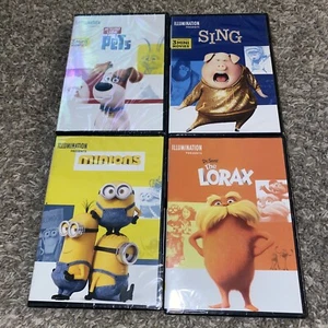 4 DVD Lot The Lorax Sing Minions Secret Life of Pets BRAND NEW!! - Picture 1 of 2