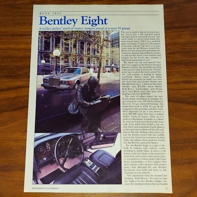 BENTLEY EIGHT MAGAZINE ARTICLE CAR AND DRIVER ROAD TEST LUXURY SEDAN - Image 1 of 4