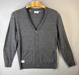 Wesc Andrej Knitted Cardigan Mens Small Superlative Conspiracy Gray Button Down - Picture 1 of 11