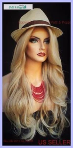 Lace Front Wig CLR T27.613 BLOND LONG FLOWING WAVES SEXY FASTSHIP US SELLER 273 - Picture 1 of 12
