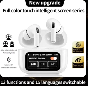 Auriculares inalámbricos con pantalla táctil TWS Bluetooth 5.4 para iPhone y Samsung - Imagen 1 de 18