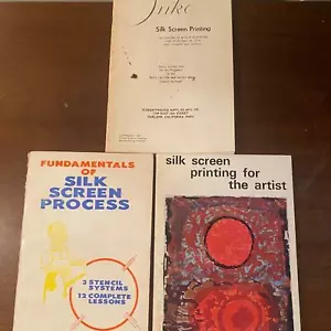 Vintage 70er Jahre Siebdruck Prozess Buch Konvolut 3 Basteln Kunst - Bild 1 von 11