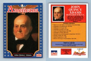 John Quincy Adams #37 Americana 1992 Starline Trading Card