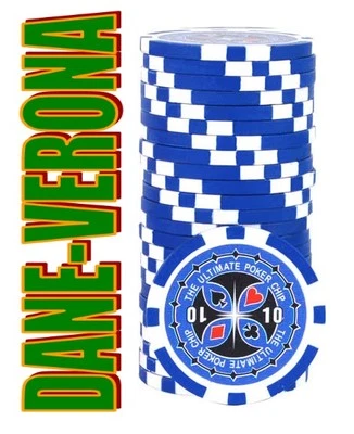 BLISTER da 25 Fiches/Chips 14 gr. mod. ULTIMATE POKER Valore 10